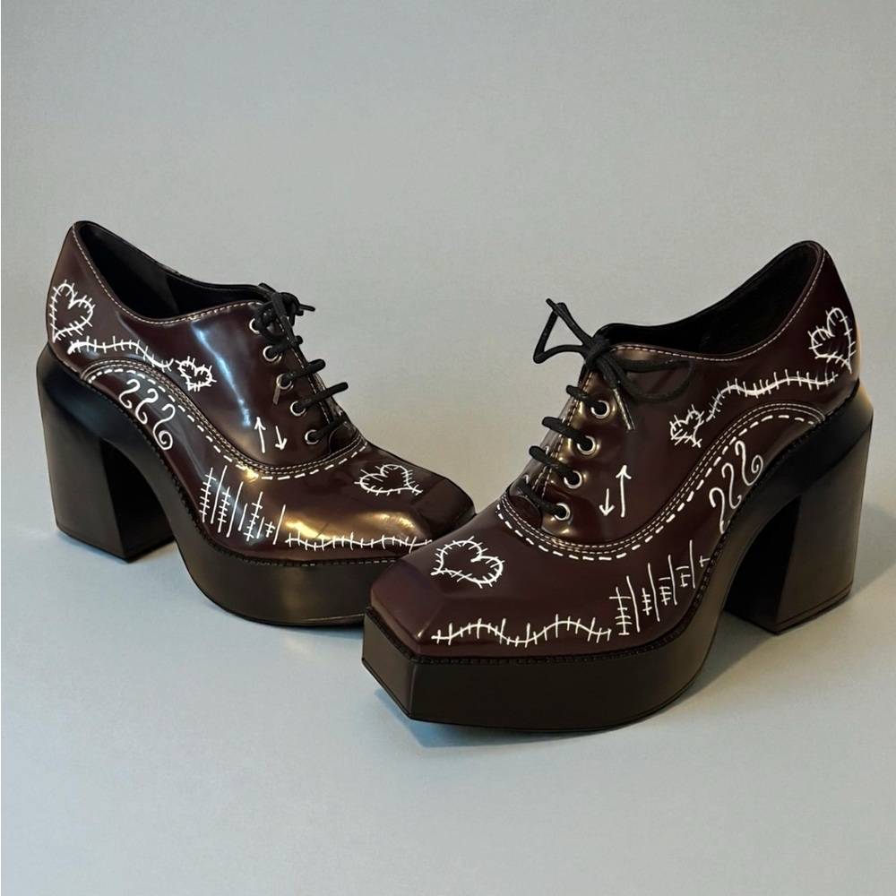 Stylish Brown Platform Lace-Up Shoes